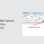 how to double space in word