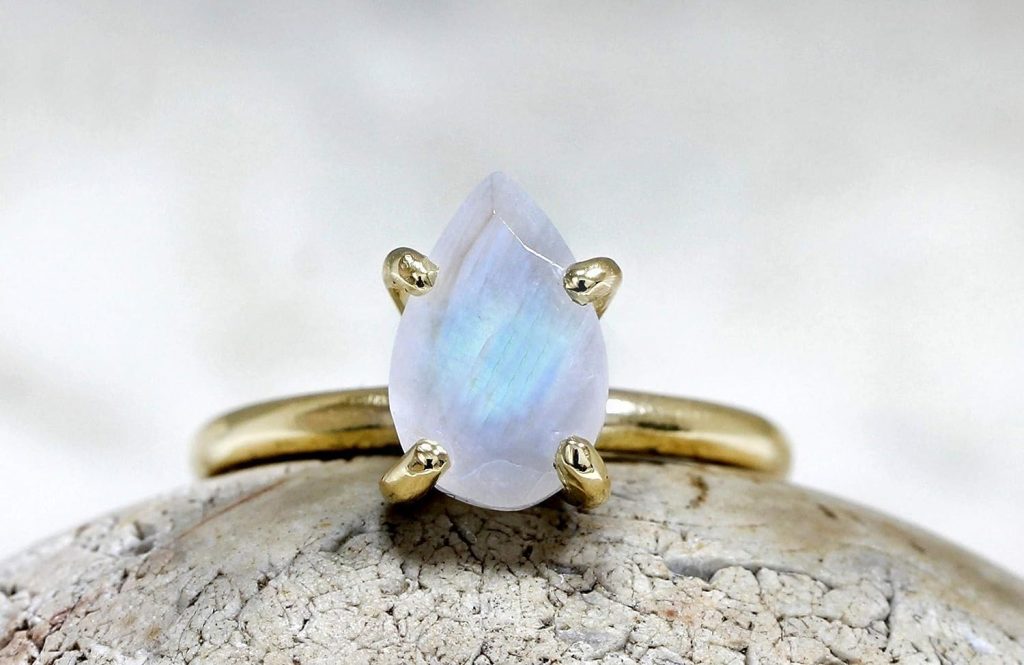 Moonstone Engagement Ring